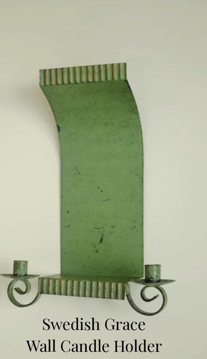 4. Green Swedish Grace wall candle holder