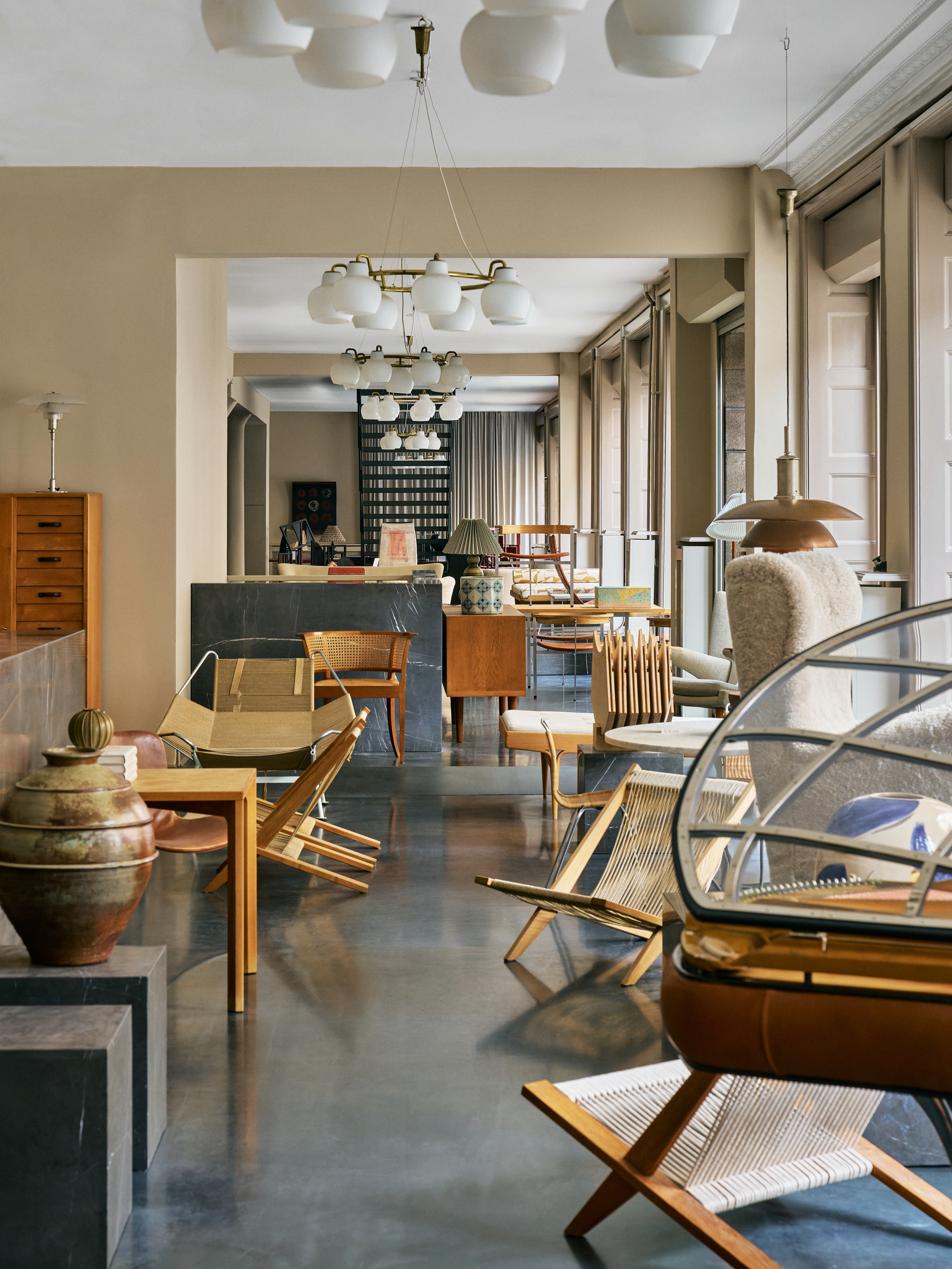 A Danish modern showroom interior at Klassik Cph